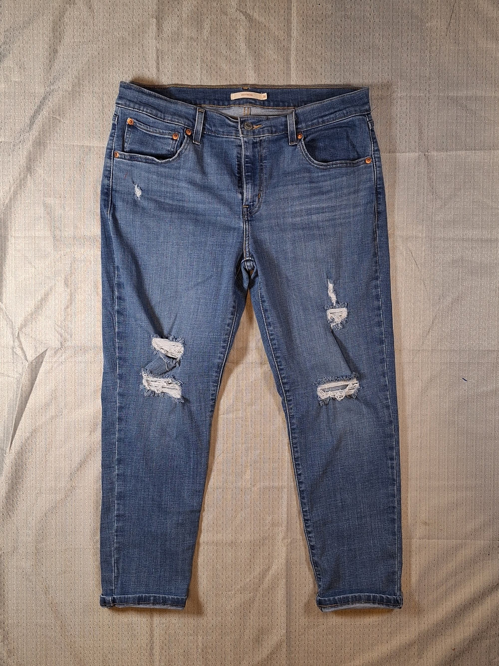 Women's Levi's Mid-Rise Boyfriend Distressed Jeans 31x27